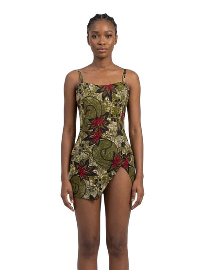 Robe Verve en wax 100% coton