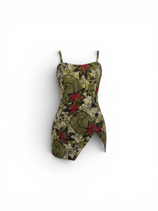 Robe Verve en wax 100% coton