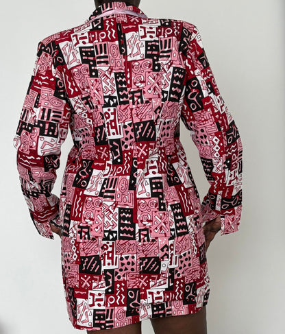 Blazer Mosaïque en wax 100% coton