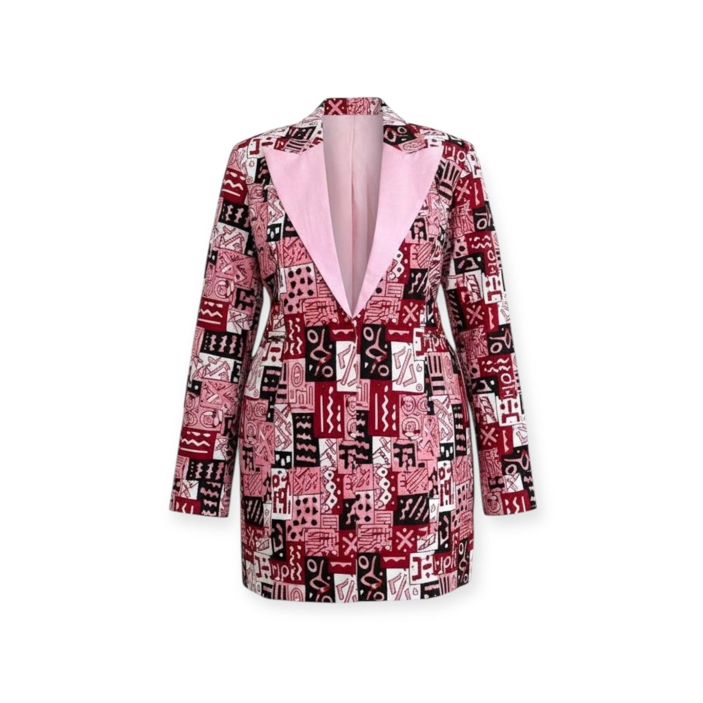 Blazer Mosaïque en wax 100% coton